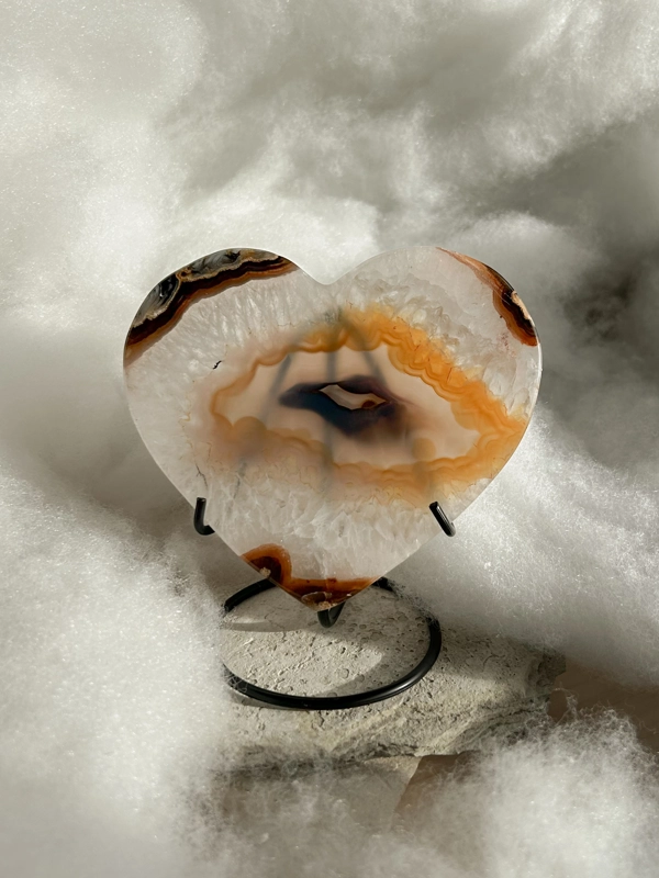 cuore in Quarzo e Agata